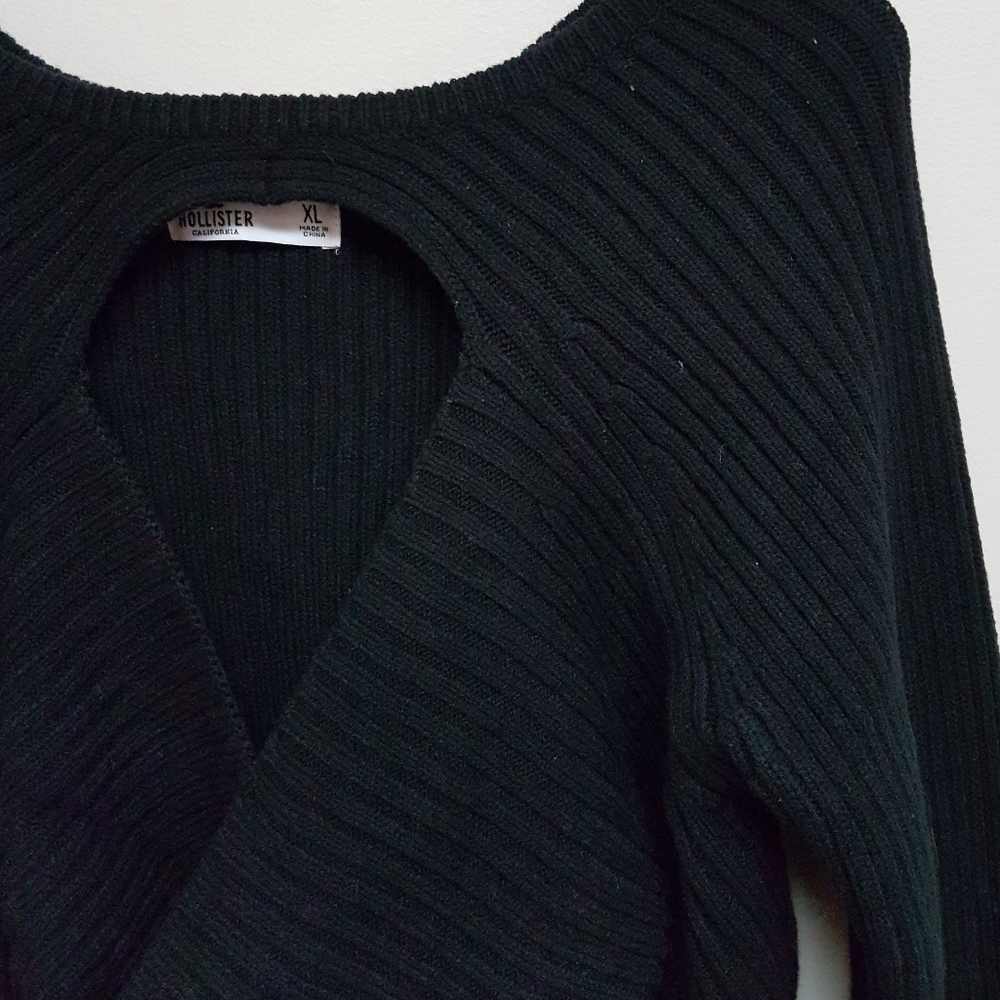 Hollister ribbed open chest crop sweater - Picture 2 of 3
